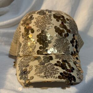 Glam Sequin Gold and Silver Women's Cap